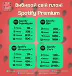 Spotify premium ukraine individual duo family Спотіфай преміум