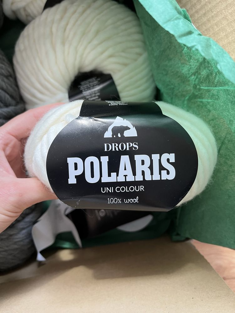 6 motków wełny Drops Polaris nowe
