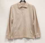 Sweter męski z kołnierzykiem beżowy M/L