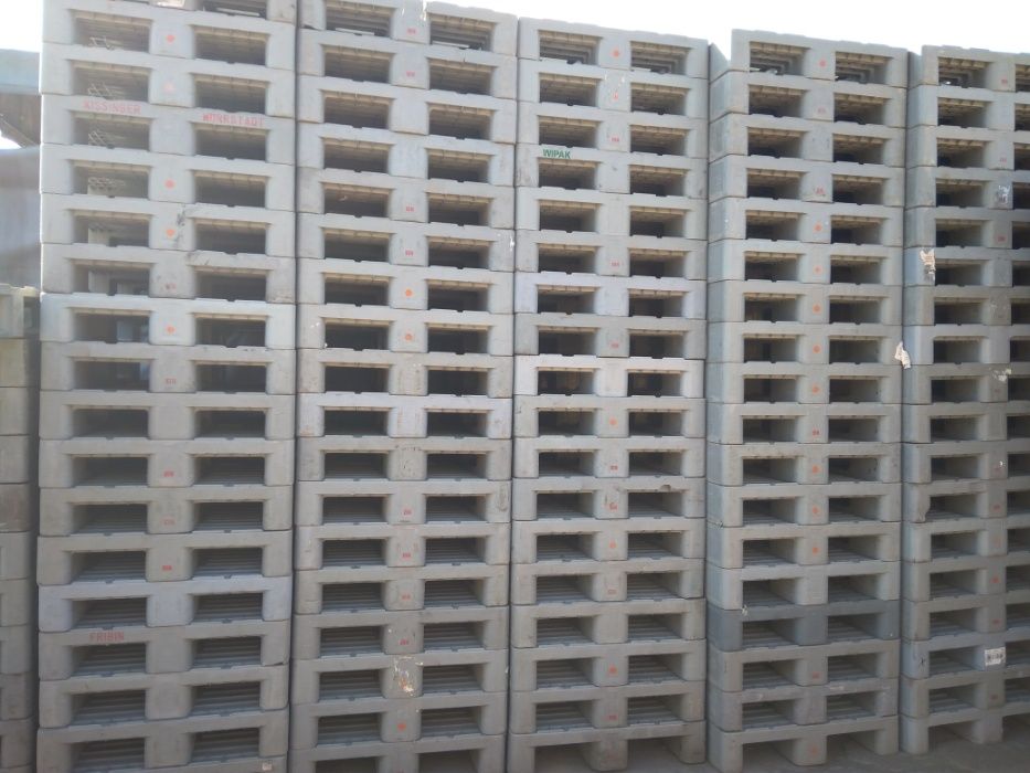 Paleta szara H1 euro używana 1200x800x160 palety plastikowe używane FV