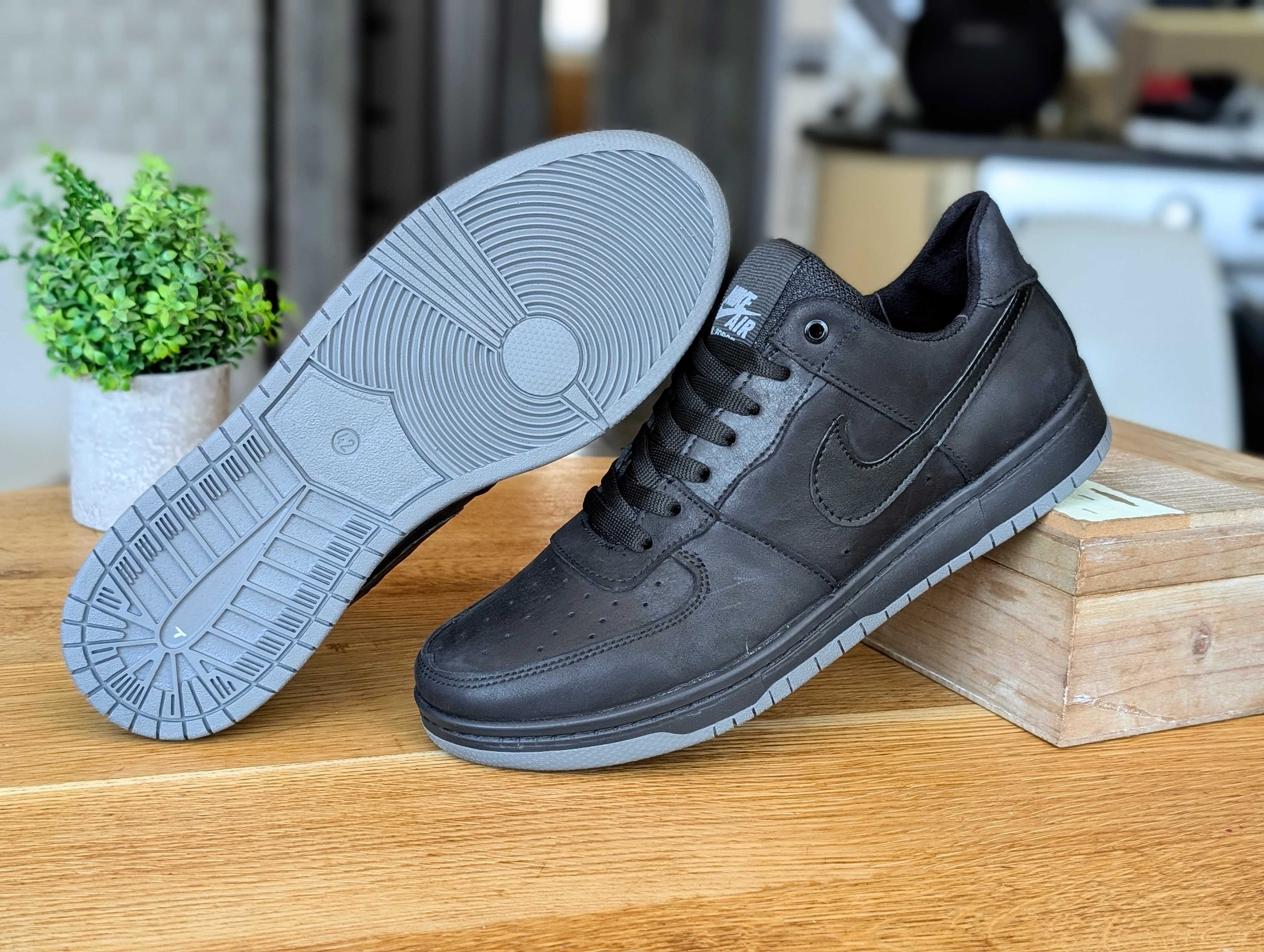 NIKE Force 1 Натуральна шкіра чоловічі кросівки прошиті міцні і комфор