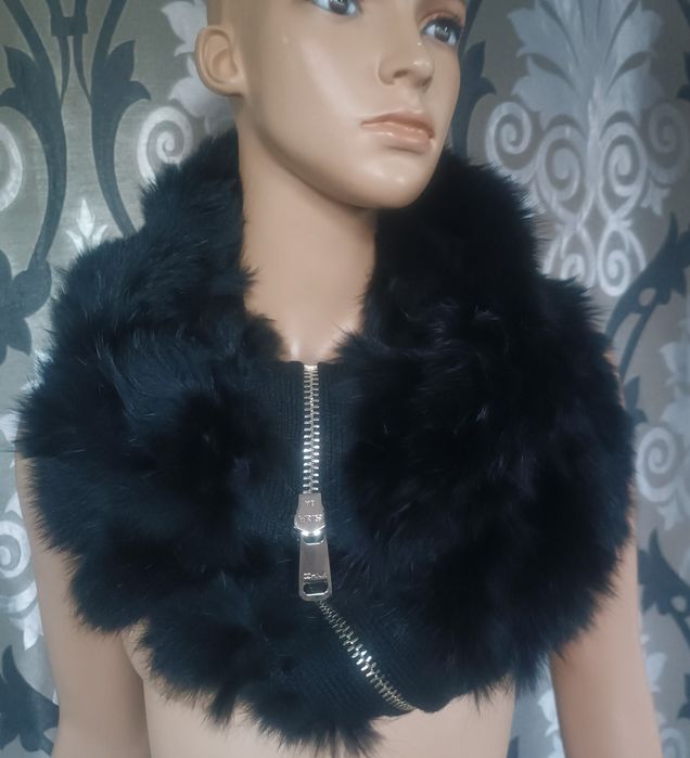 Ochnik komin kołnierz futro naturalne norki