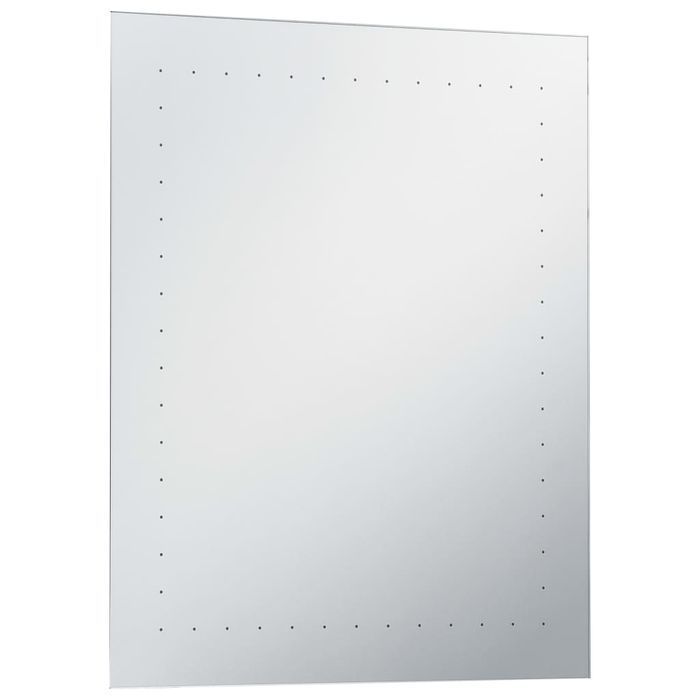 Lustro Łazienkowe z LED Vidaxl 50x60 cm Srebrne IP44