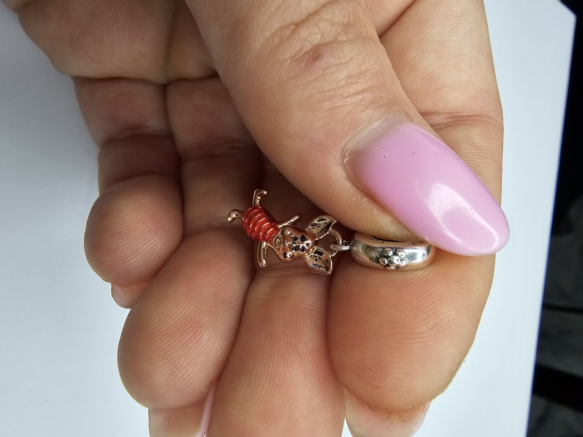 Srebrny Charms przypinka do bransoletki typu Pandora Prosiaczek Disney