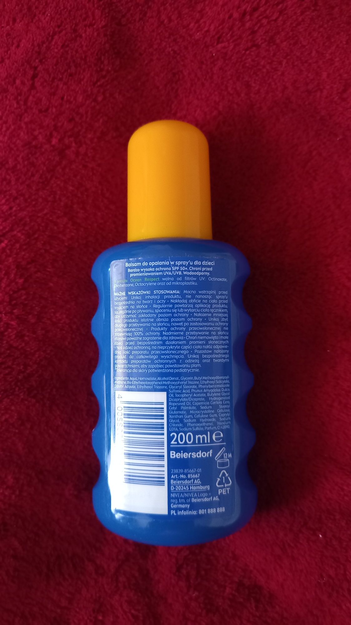 Balsam do opalania w sprayu dla dzieci 5 w 1 nivea 50+