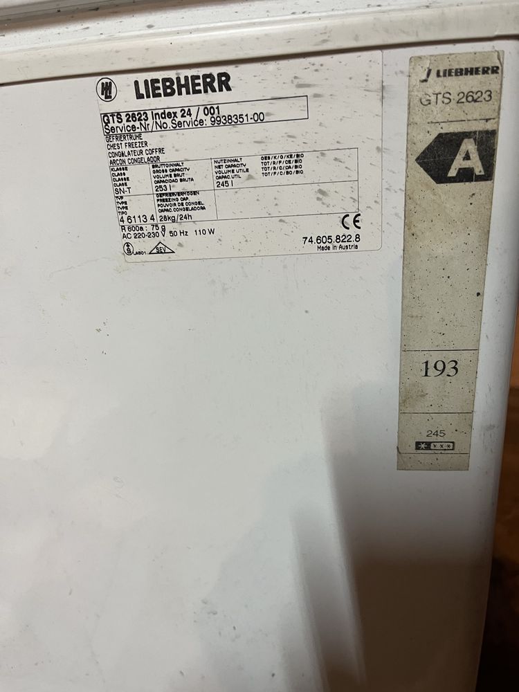 Zamrażarka skrzyniowa LIEBHERR