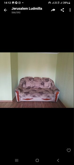 Диван розкладний гарної якості, розмір в розкладеному вигляді 190/200