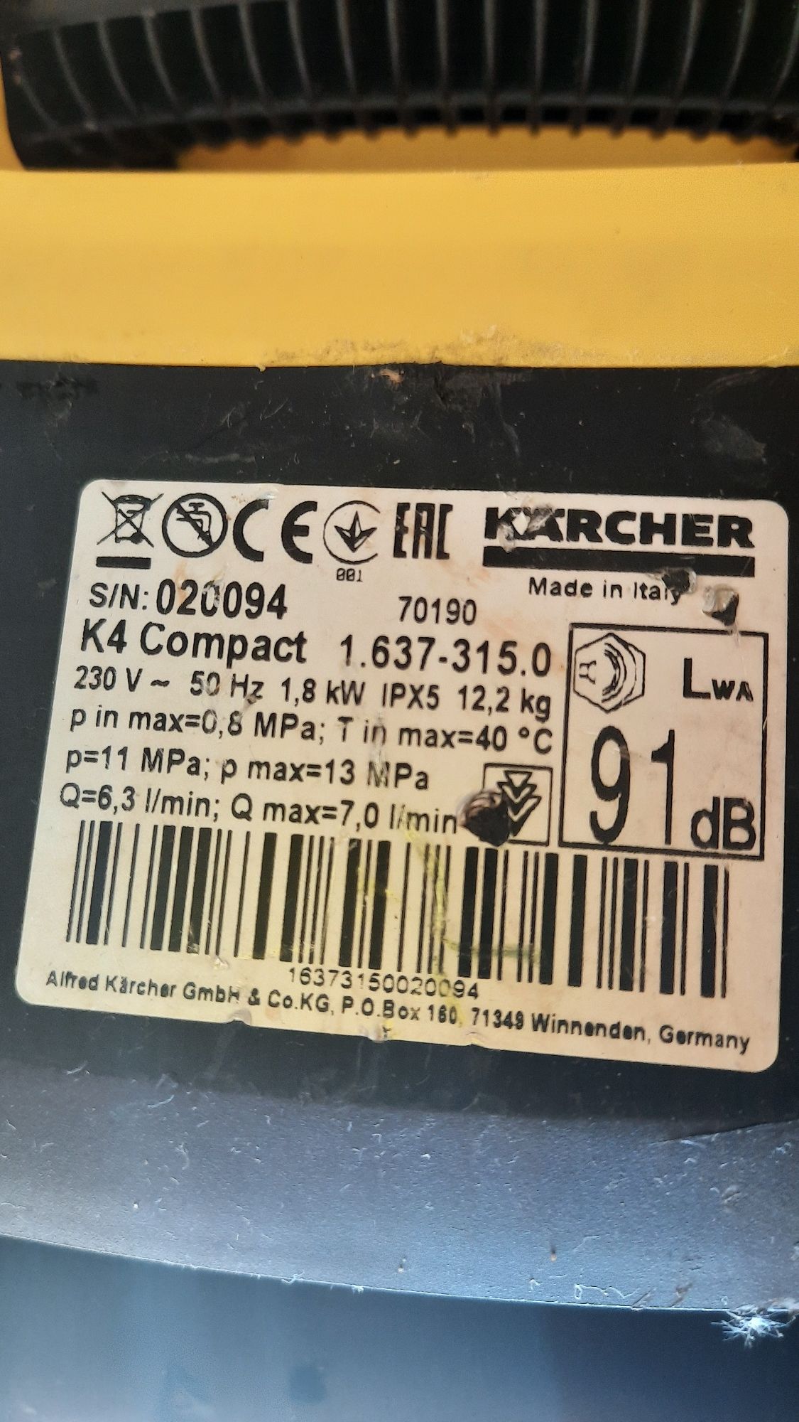 Kärcher K4 Compact.