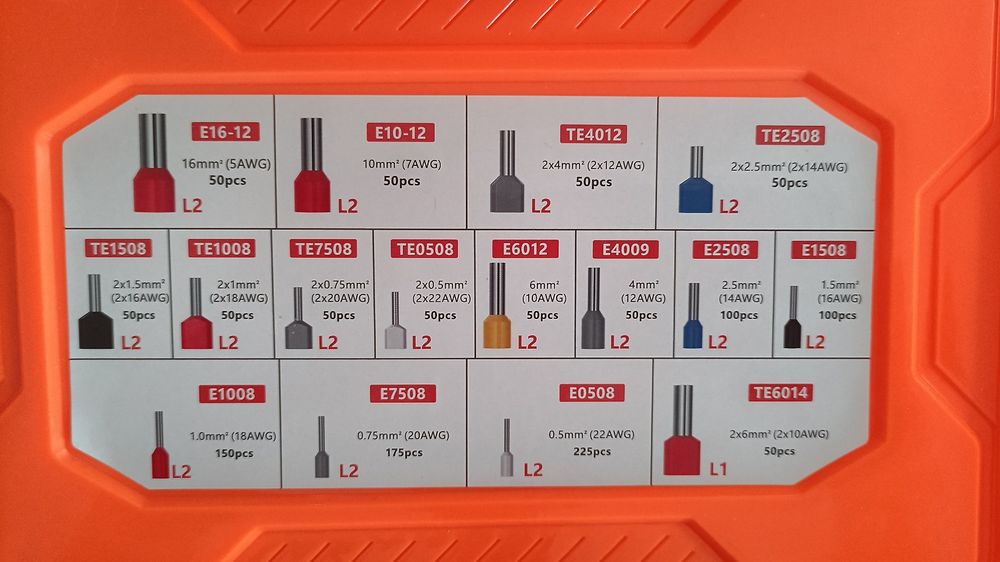 Szczypce zaciskarka do konektorów końcówek 0.08-16mm² Preciva