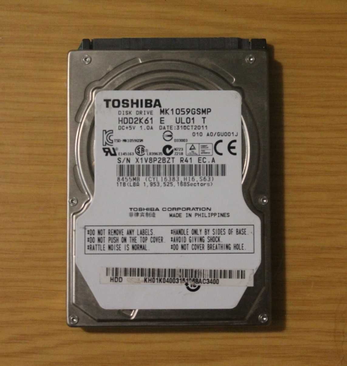 Жесткий диск,HDD Toshiba на 1 ТБ.