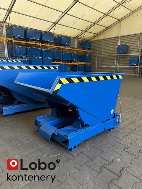 Kontener samowyładowczy 300L / Pojemnik metalowy do wózka widłowego