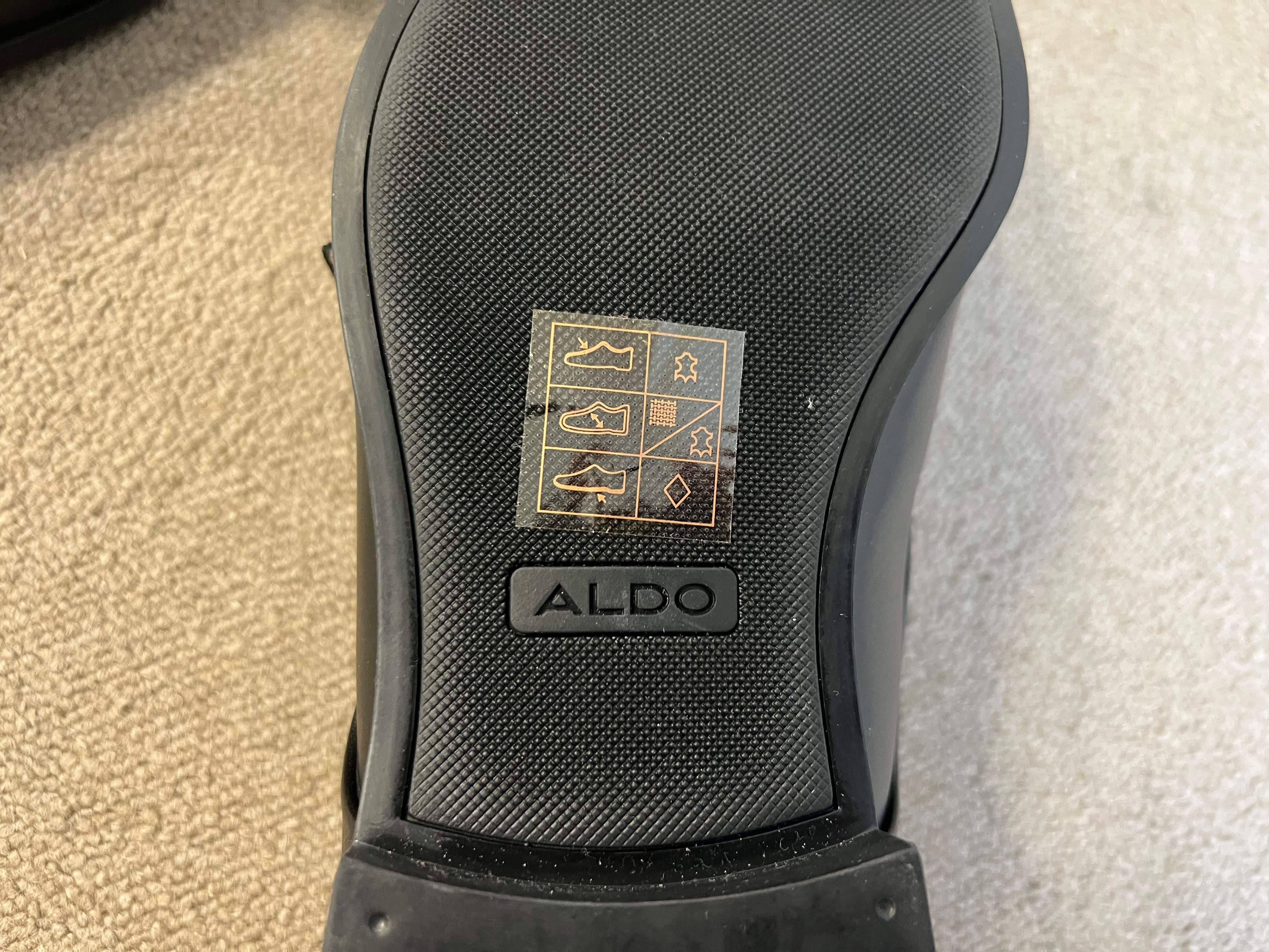 Buty męskie wizytowe Aldo, podwójne monki z klamerką czarne 43