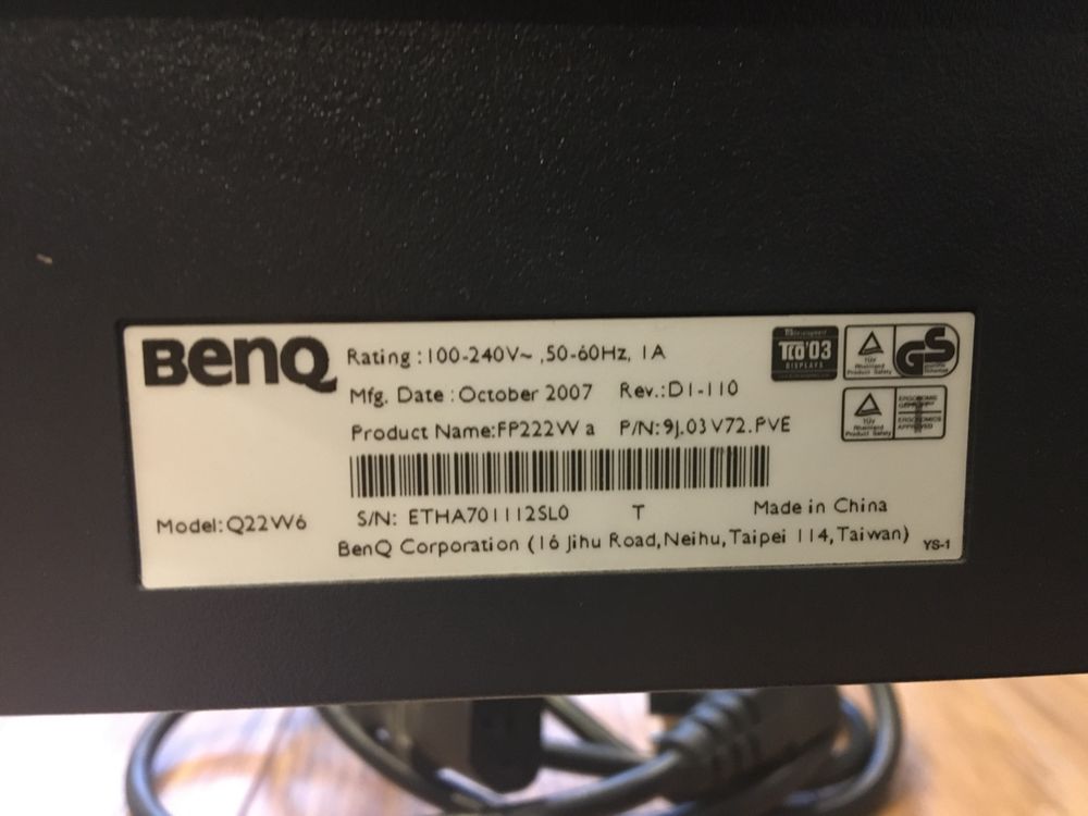 Monitor do komputera BenQ 22" model Q22W6