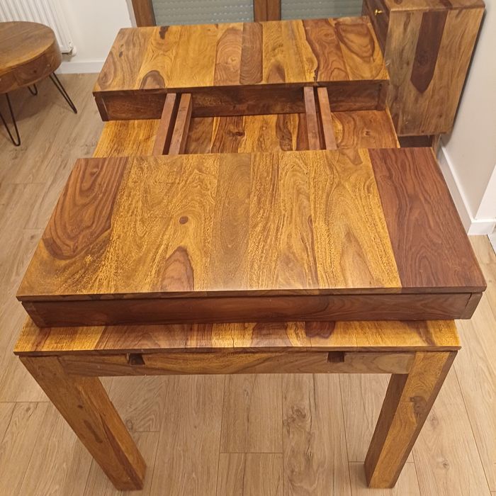 Stół drewniany rozkładany sheesham palisander lagos 120-200x80cm