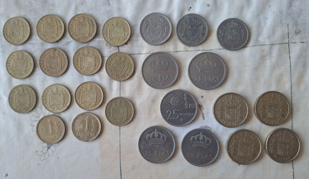 26 Moedas de Espanha Antigas.