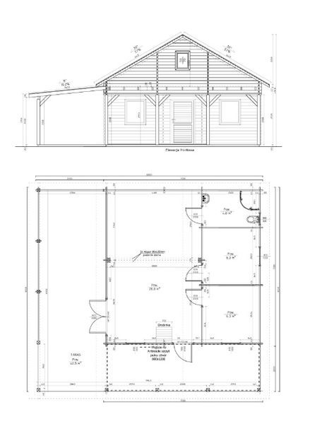 DOM/DOMEK drewniany z antresolą i tarasem DL A8
