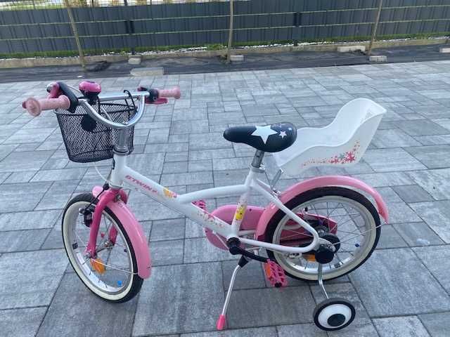 rowerek dziecięcy 16 cali różowy btwin + kask