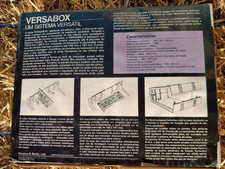 Caixa "Versabox" para montagens de electrónica