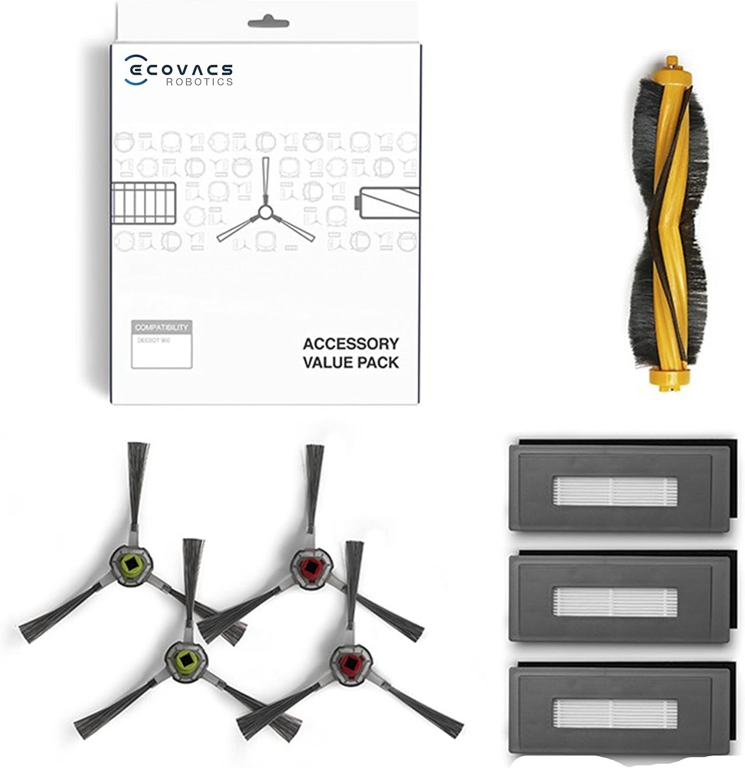 ECOVACS Kit Buddy (escova principal, escova lateral, filtro) - DEEBOT