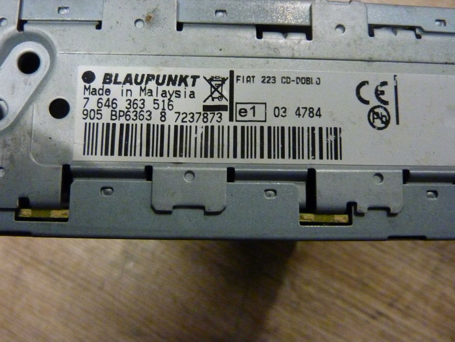 FIAT DOBLO radio Blaupunkt 76463.63516 boxer ducato