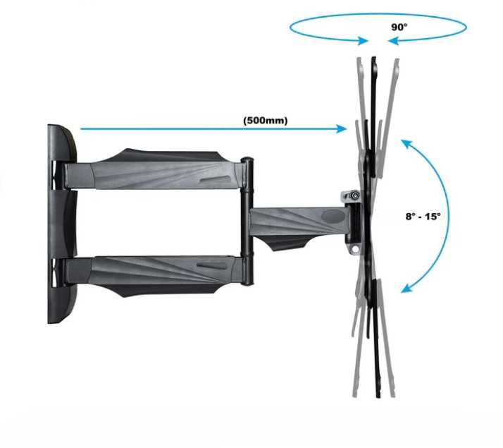 Suportes articulados com passa cabos de 32-55 polegadas NOVOS