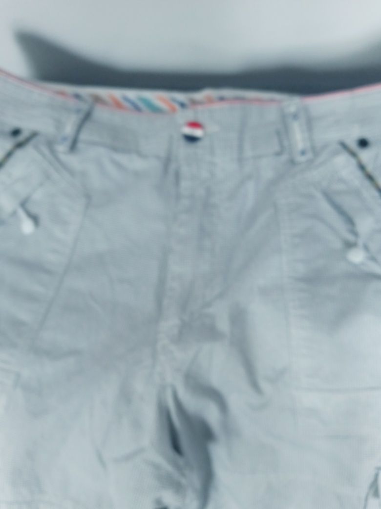 Szorty meskie 3XL proste dluzsze kratka