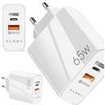 Ładowarka sieciowa szybka USB-A QC 3.0 Quick Charge + USB-C PD 33W 65W