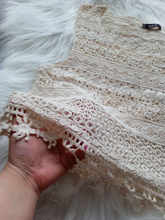 Koronkowy top damski Shein