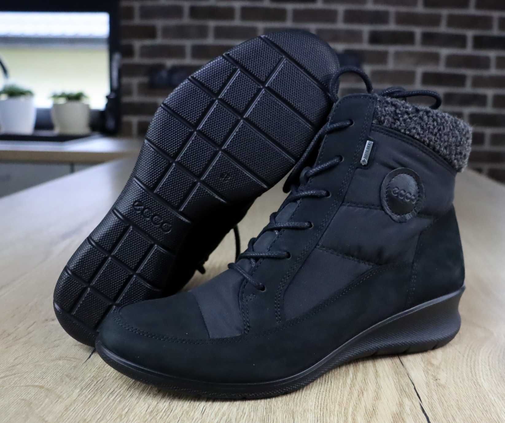Ecco skórzane damskie botki 38 ( 25 cm) GTX