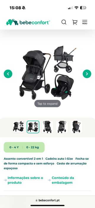 Carrinho haze trio Bebeconfort