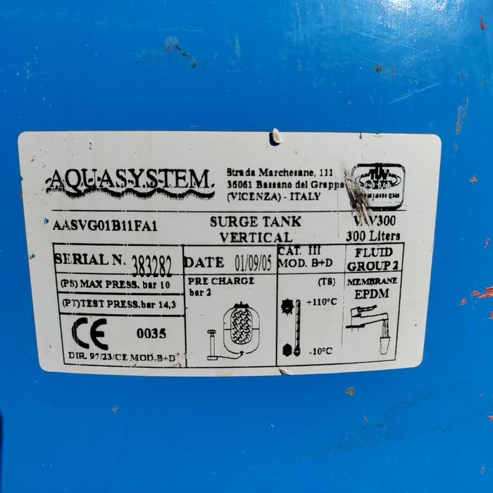 Гідроакумулятор Aquasystem VAV300 (потребує заміни груші)