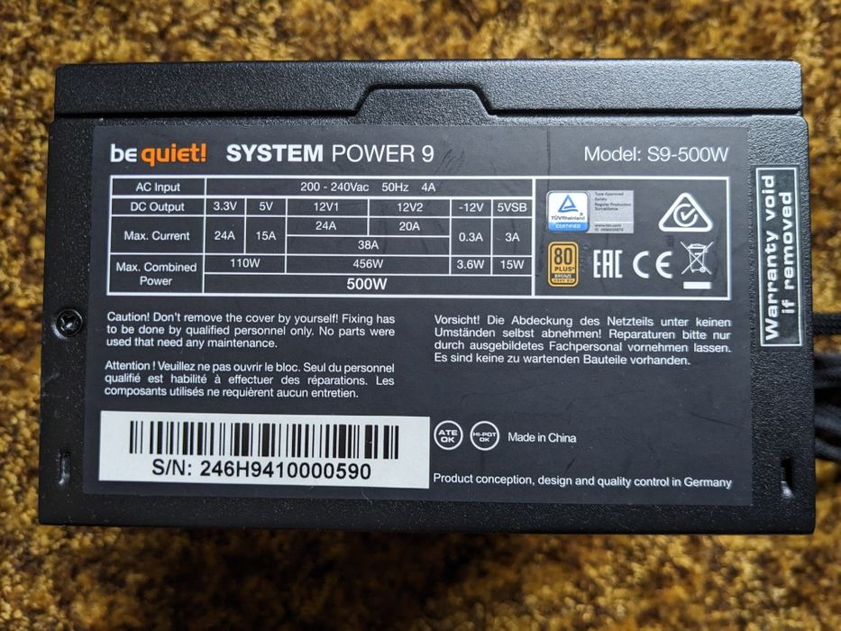 Блок живлення Be Quite system power 9 500w