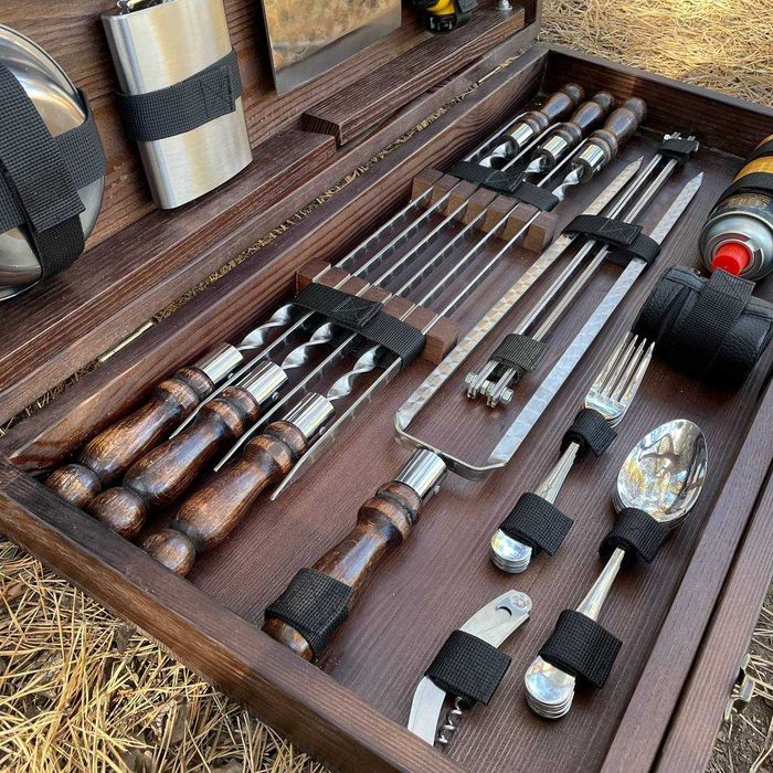 Набір шампурів Хамелеон BS15 Набор шампуров в кейсе для шашлика