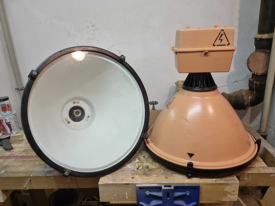 Duża lampa wisząca Loft, Przemysłowa, Industrialna po renowacji