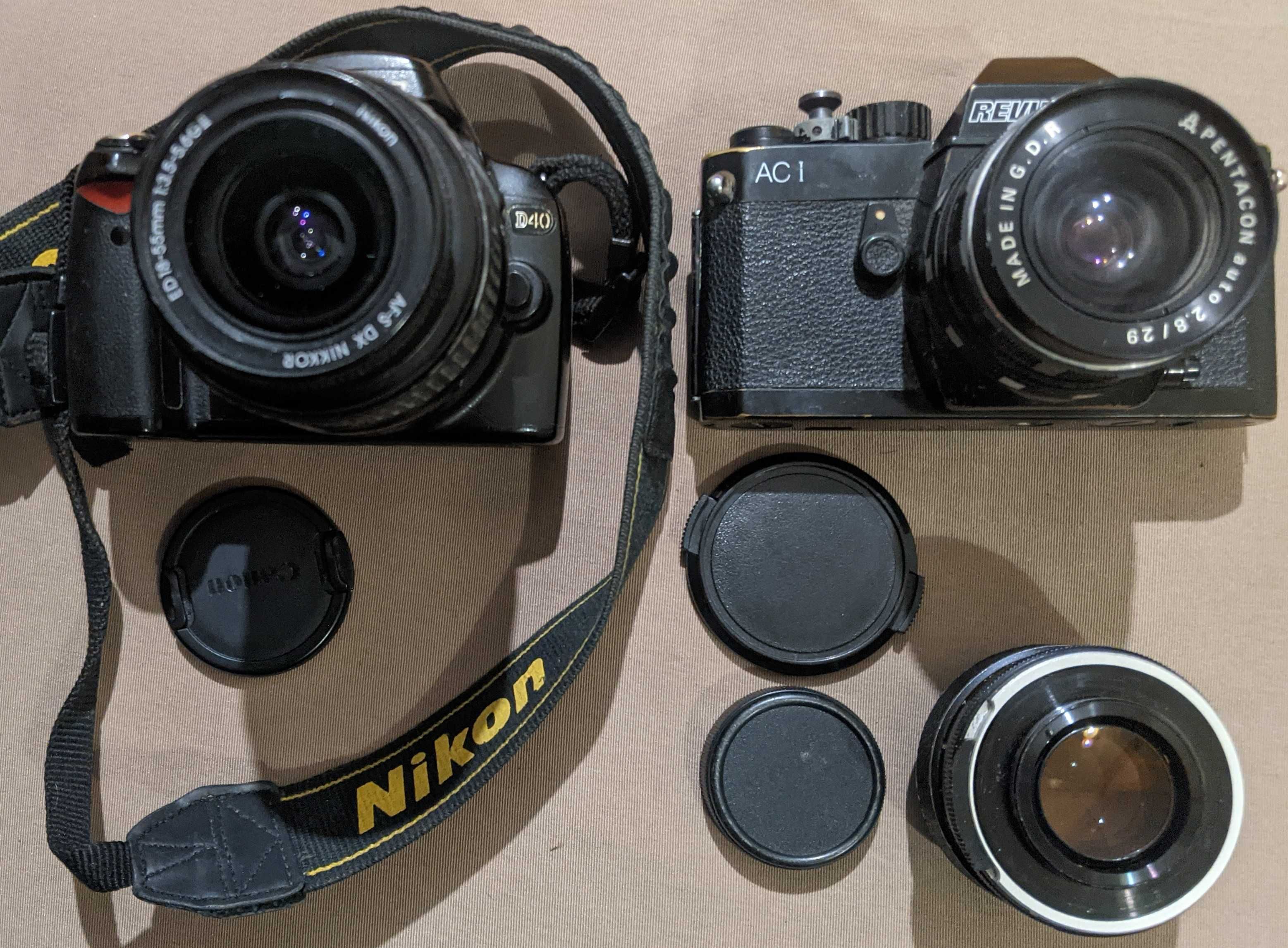 Фотопарати Nikon D40; Revueflex AC; об'єктив Auto Revuenon (Tomioka)