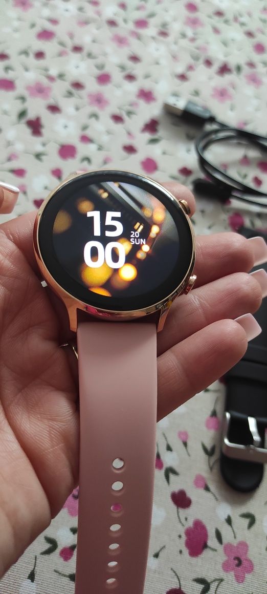 Smartwatch damski zegarek pl menu plus 4 paski