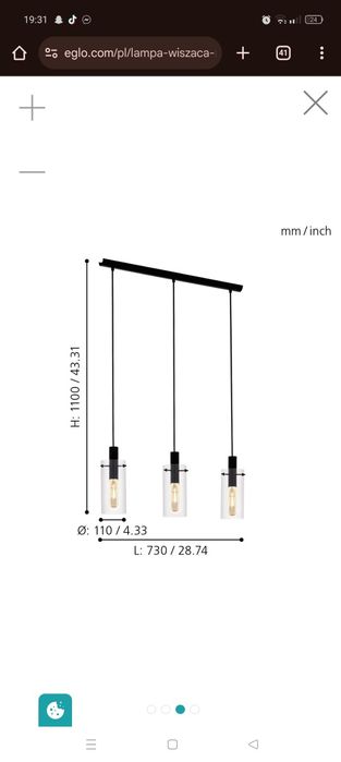 Lampa wisząca MONTEFINO Eglo
