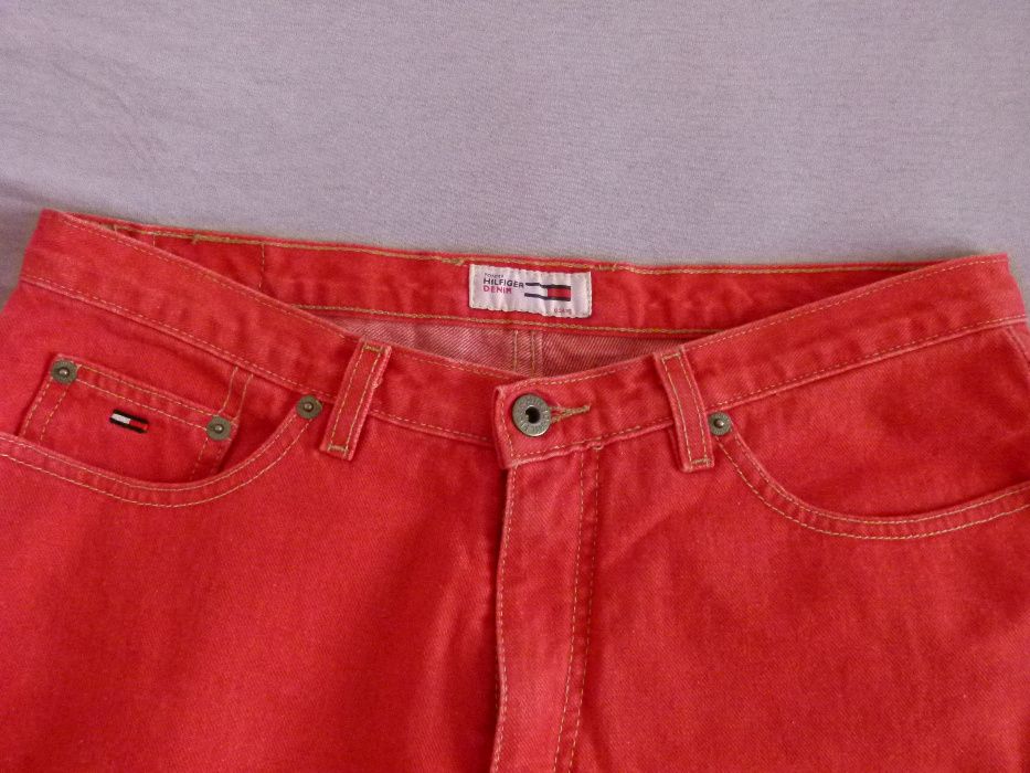Czerwone dżinsy jeansy Tommy HILFIGER W32 L30 NOWE!!!