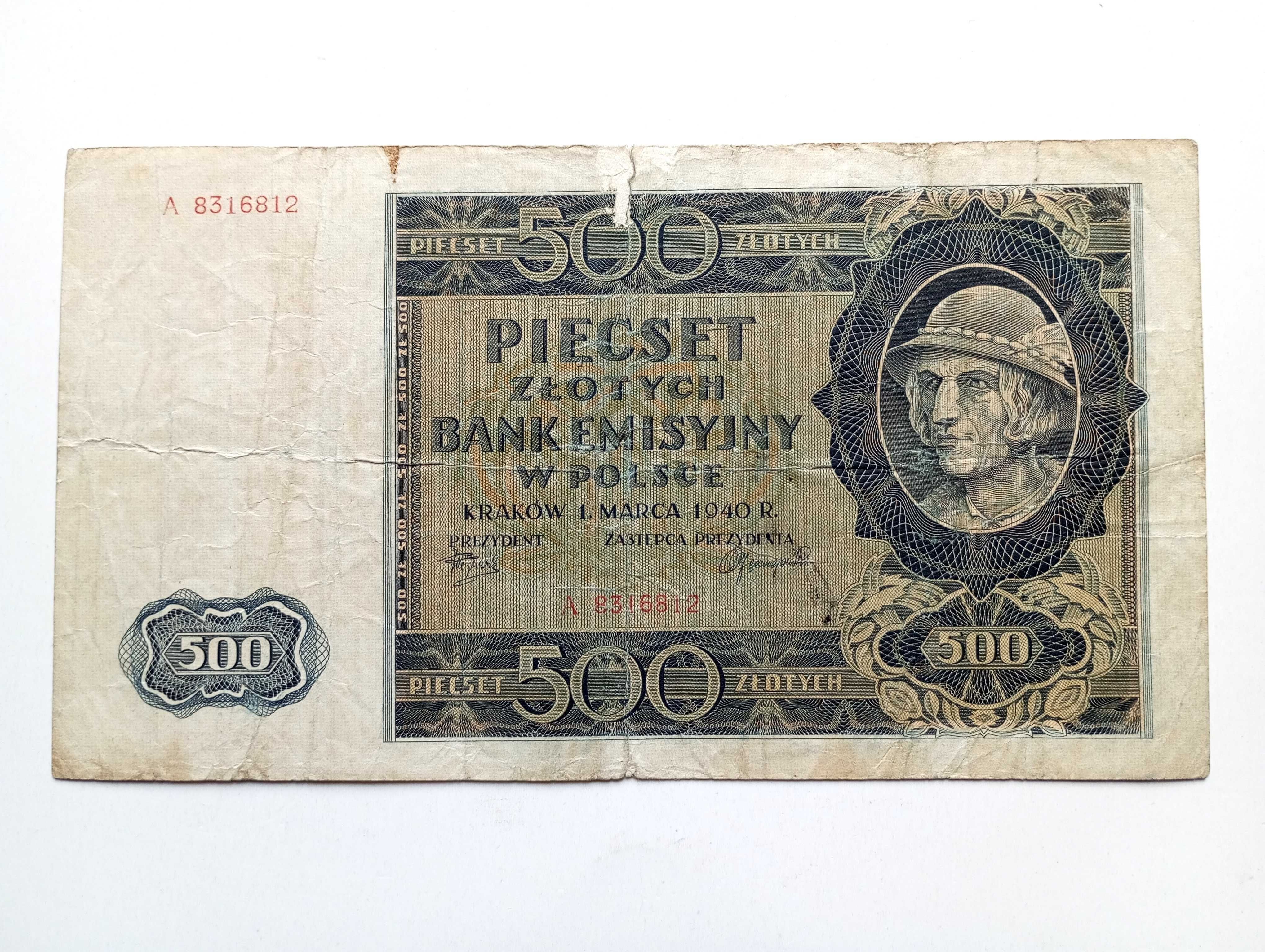 500 zł 1940  - A -