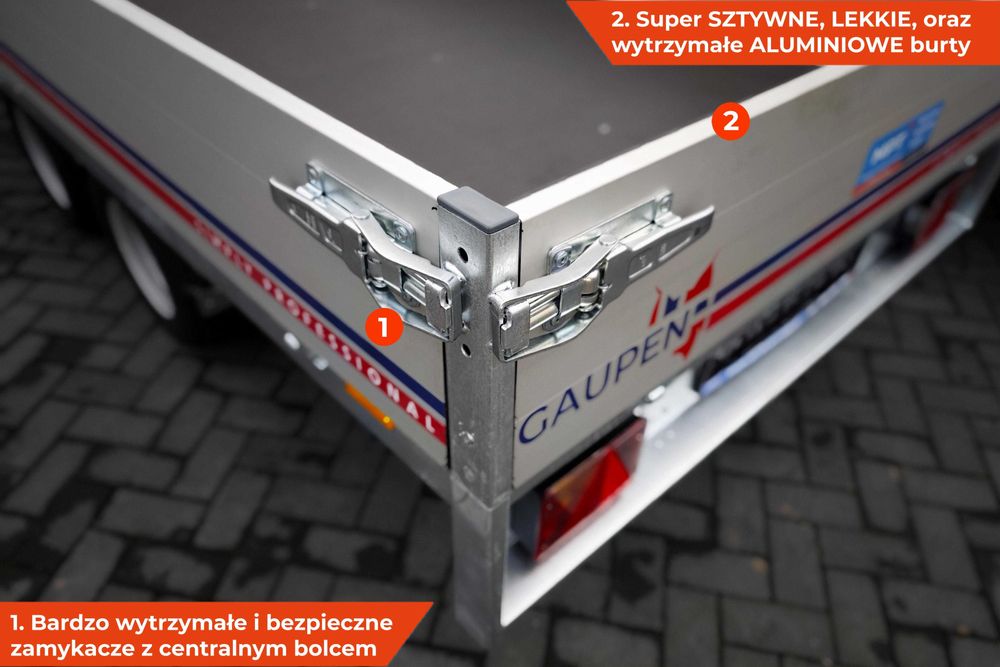 Przyczepka pod koparkę pod quada laweta GAUPEN 306 x 149 x 39 SPAWANA