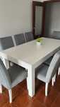 Conjunto de mesa de jantar com 8 cadeiras NOVO