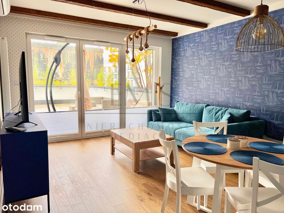 Mieszkanie z wielkim tarasem - 1,7 km od plaży