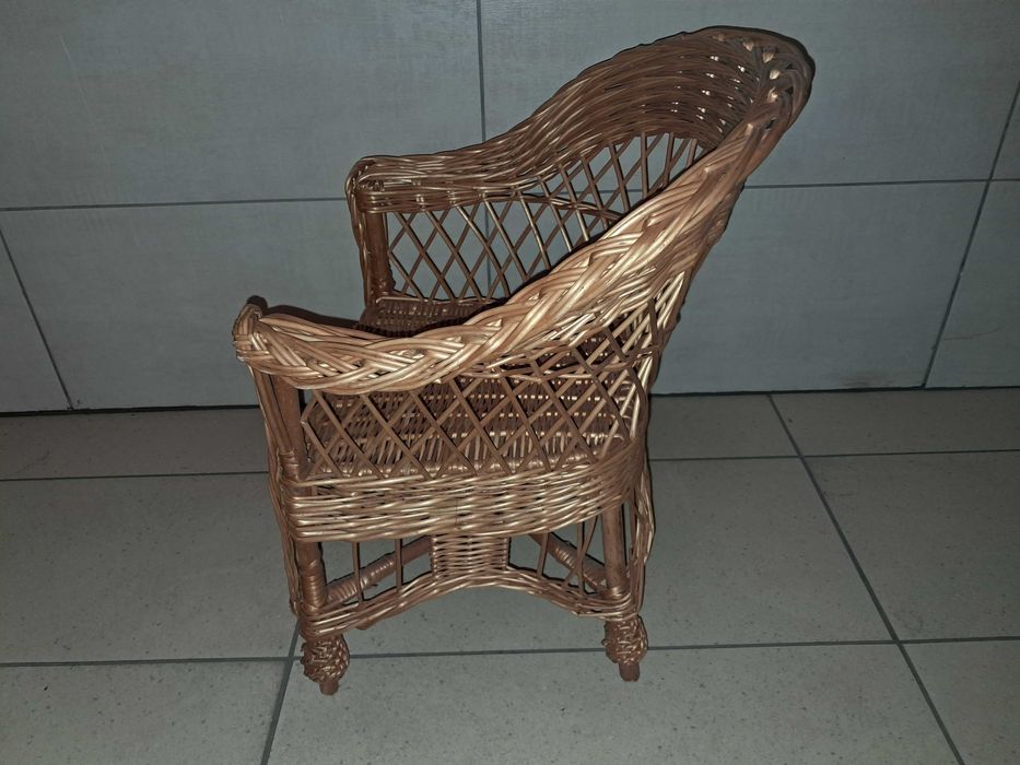 Krzesełko Fotel dziecięcy wiklinowy - stan idealny