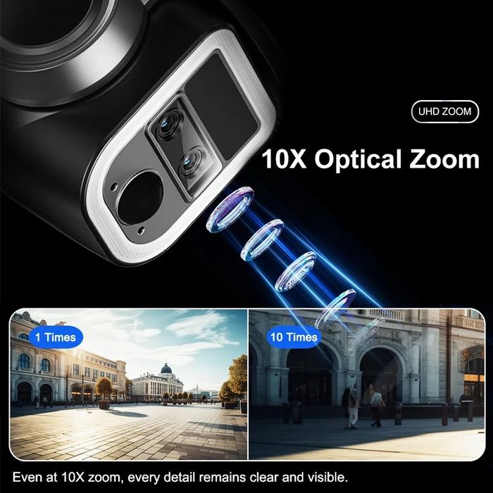 Камера 4G та Wifi з сонячною панелю з 10 кратним зумом відеонагляд PTZ