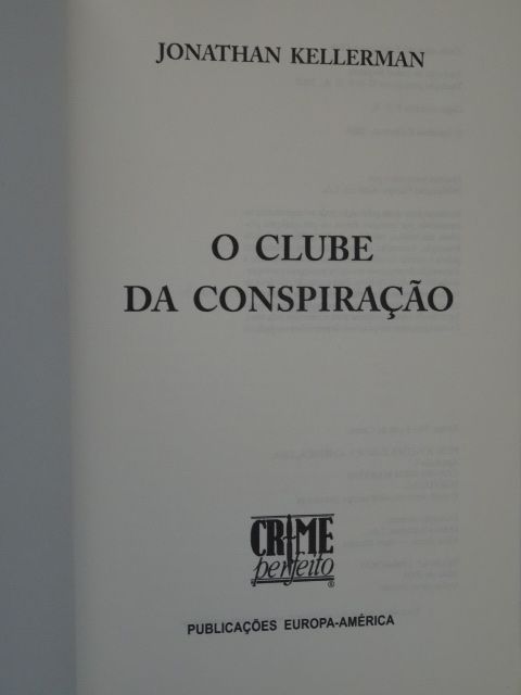 Clube da Conspiração de Jonathan Kellerman