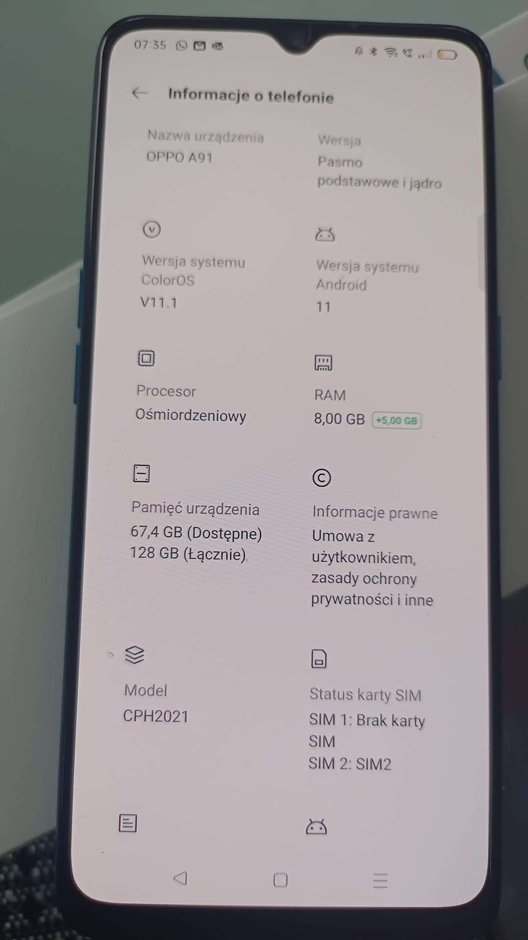 OPPO A 91 telefon,,JAK NOWY,,,