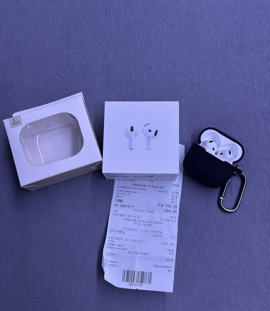 Oryginalne AirPods 4 bez ANC, nowe