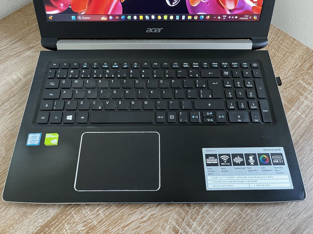 Notebook I5 Acer 256GB SSD