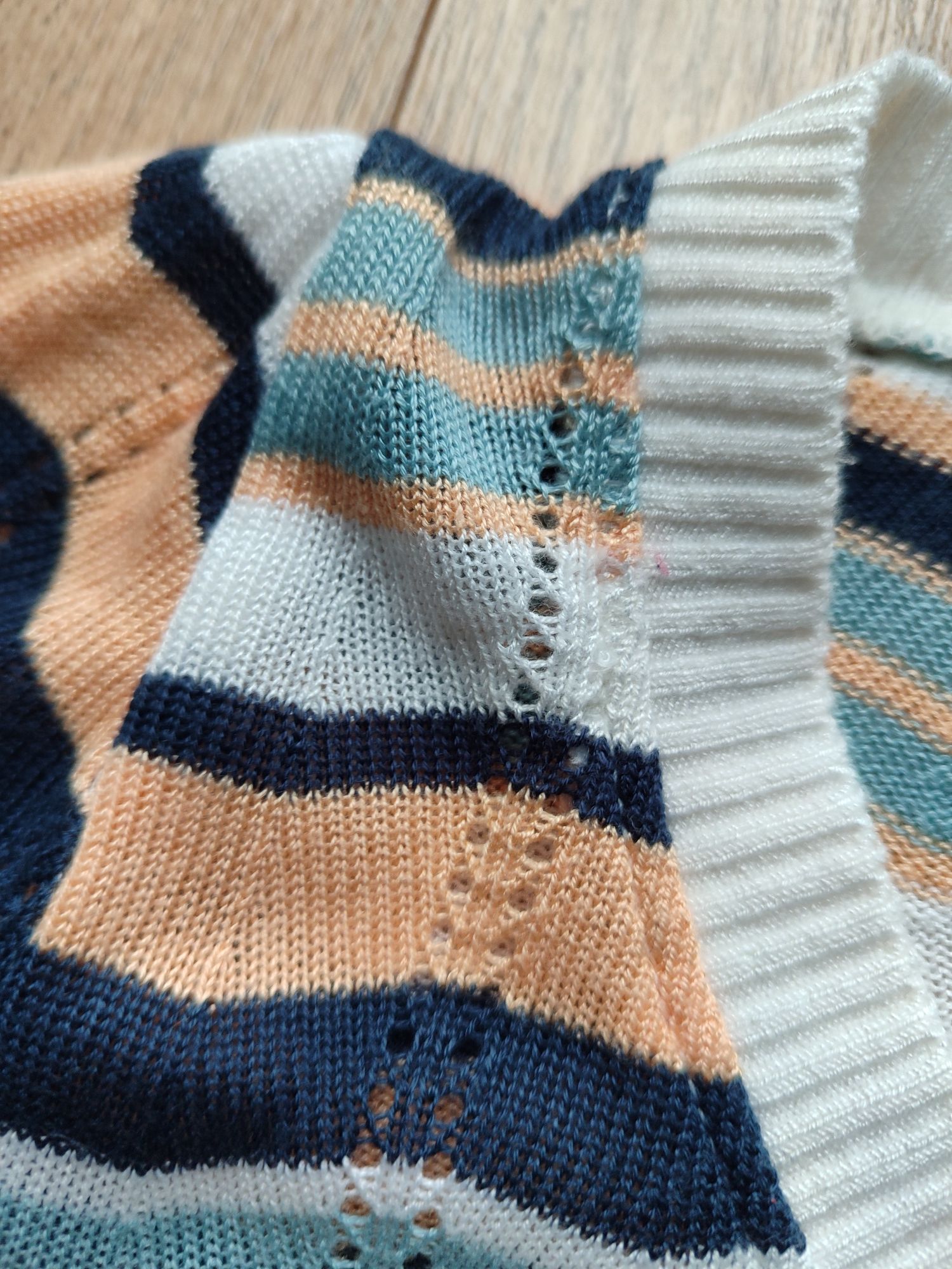 Krótki rozpinany sweter vintage S/M Dolce Vita bolerko, narzutka 36/38