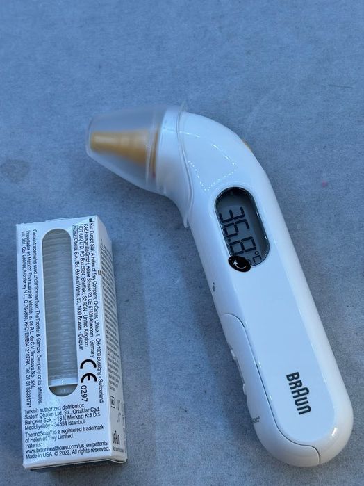 outlet termometr elektroniczny braun thermoscan3 irt3030 lcd biały